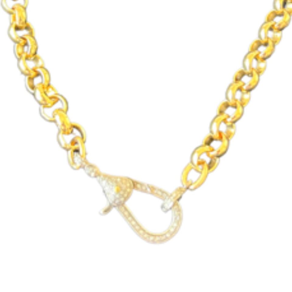 14K yellow gold plated 18 “ inch rolo chain