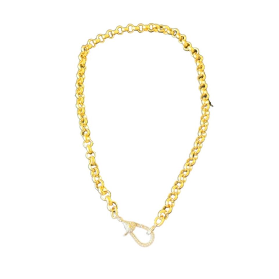 14k yellow gold-plated 18 inch Rolo chain